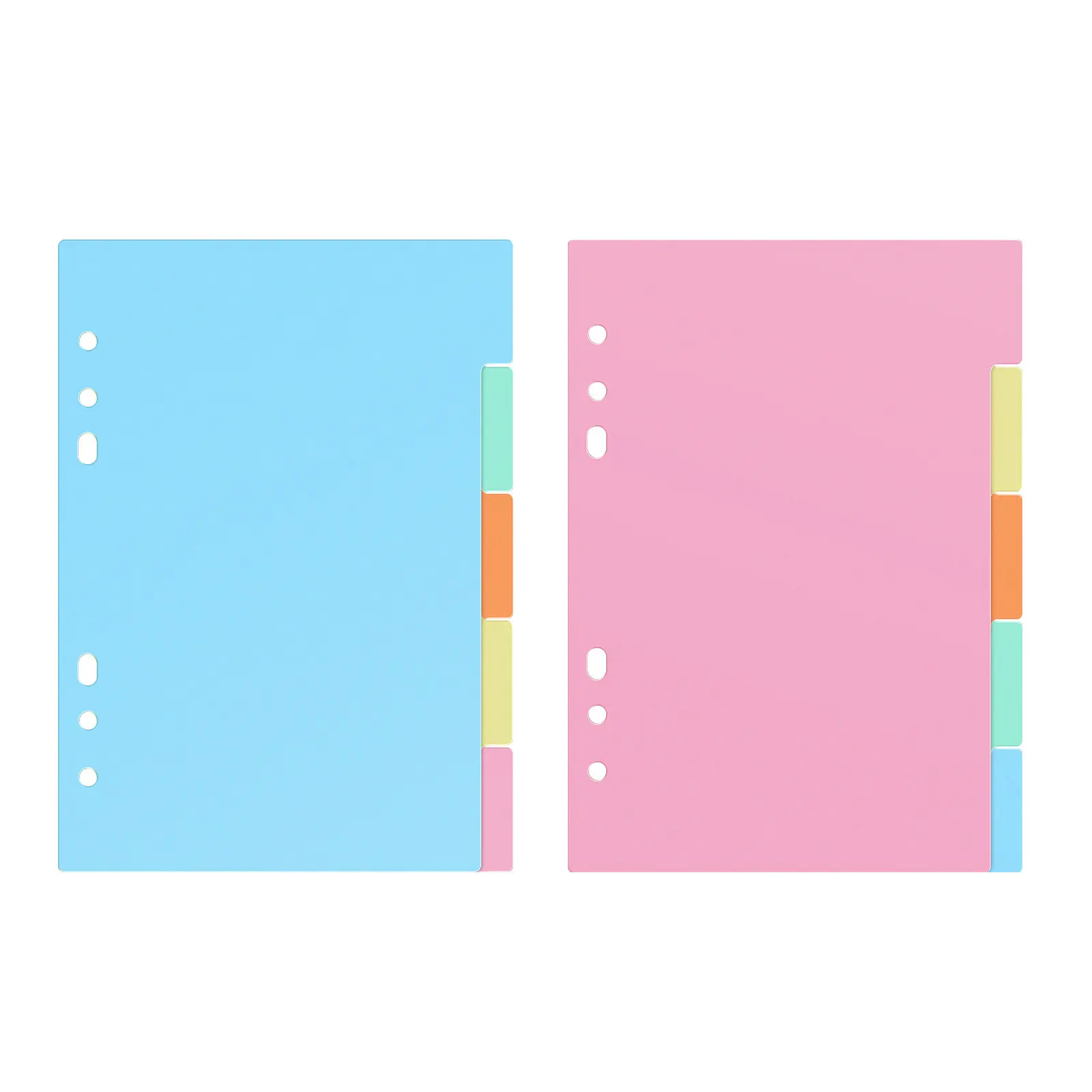 

10Pcs Translucent PP Binder Dividers with Raised Label Tabs for A5 6 Ring Notebook Indexing Classroom Office Home Study