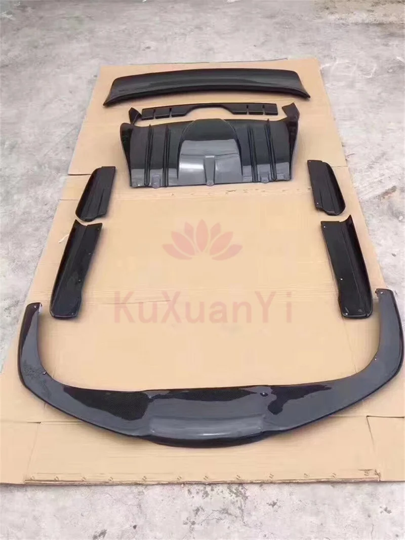 

For Ferrari F430 Upgrade V-style Carbon Fiber Body Kit Hood Front Bumper Edge Side Skirt Rear Diffuser