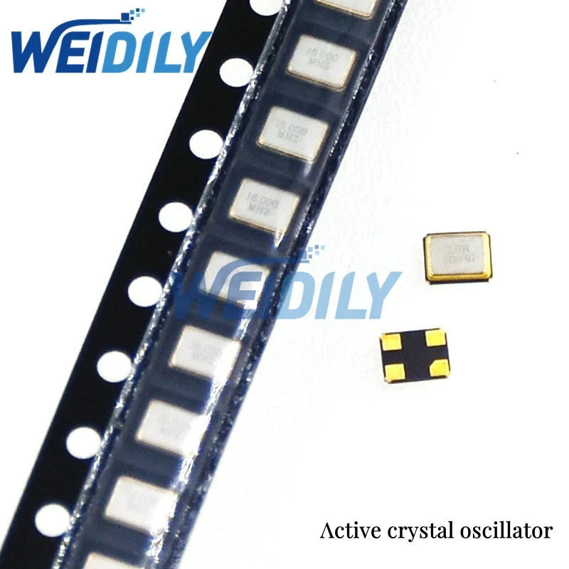 5PCS 3.2*2.5mm 3225 4 pins SMD Oscillator 10Mhz 12Mhz 25Mhz 48Mhz 50MHz 50M 50.000mhz Active Crystal Oscillator SMD New