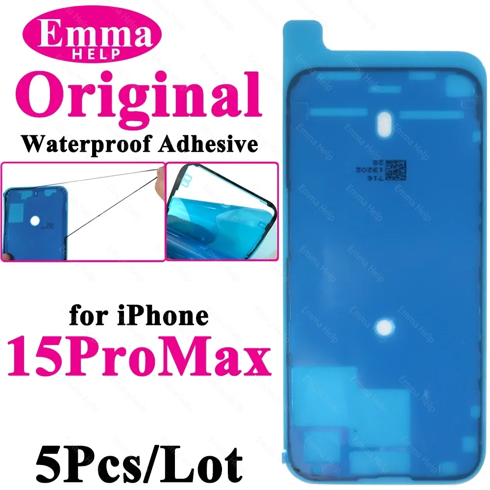 5Pcs LCD Screen Adhesive for iPhone 15 Pro Max 15Plus 14 13 3M Adhesive Waterproof Frame Seal Repair Sticker iphone Acccessories