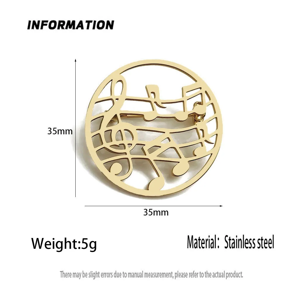 Lively music note brooch, fun backpack badge, elegant coat and suit pin for men and women, makes a perfect gift for friends