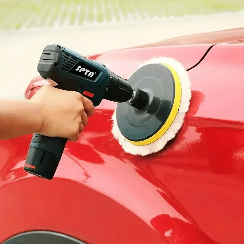 5 Peças de Almofadas de Polimento para Carro, Roda de Lã de 3 Polegadas, Almofadas para Cuidado da Pintura Automotiva, Remove Arranhões, Polimento e Limpeza