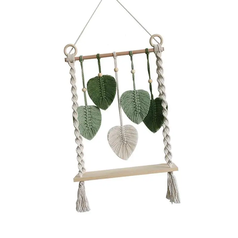 Macrame Leaves Wall Decor Modern Bohemian Handmade Leaf Macrame Bohemian Leaf Macrame Wall Tapestry Macrame For Living Room