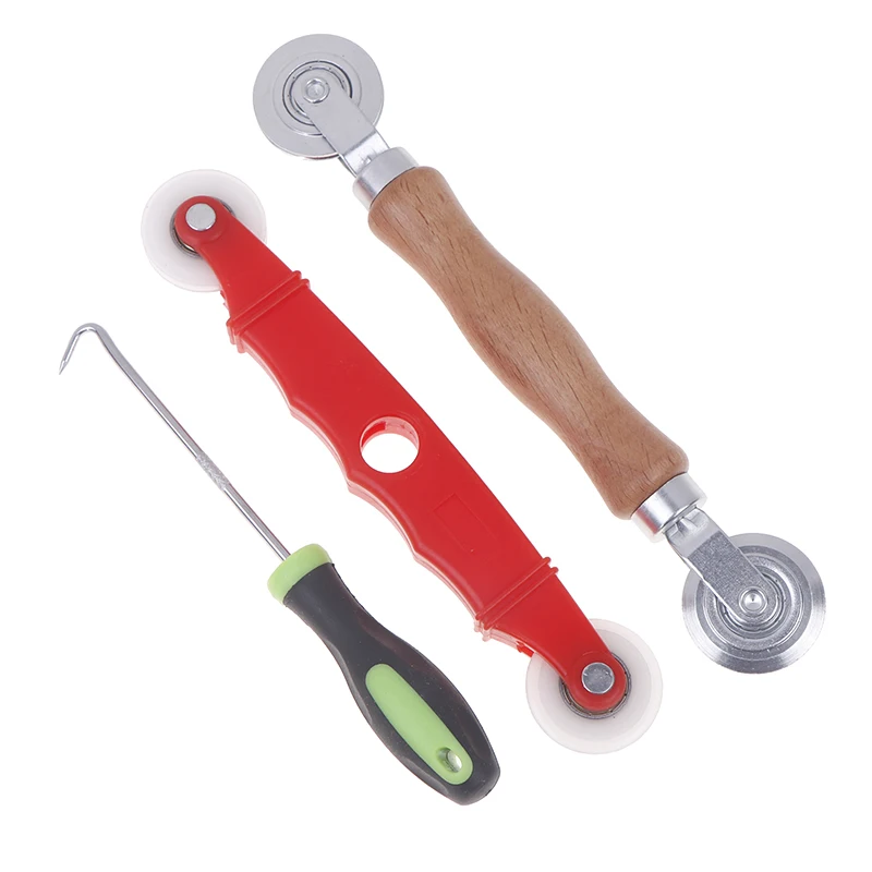 3Pcs Screen Door Mesh Pressing Wheel Kit Window Install Tools Press Screen Pulley Roller Repair Tools Window Screen Accessories