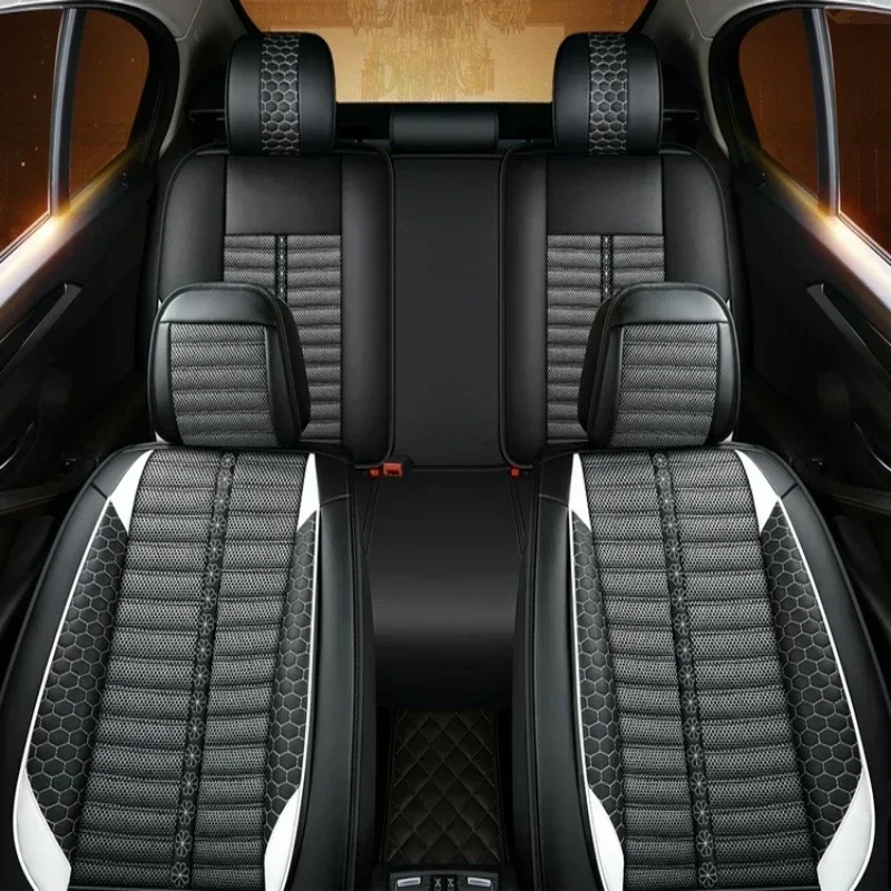 Housse de siège de voiture imperméable et résistante à l'usure, en cuir artificiel et lin, confortable, entièrement enveloppante, pour Ford F-150