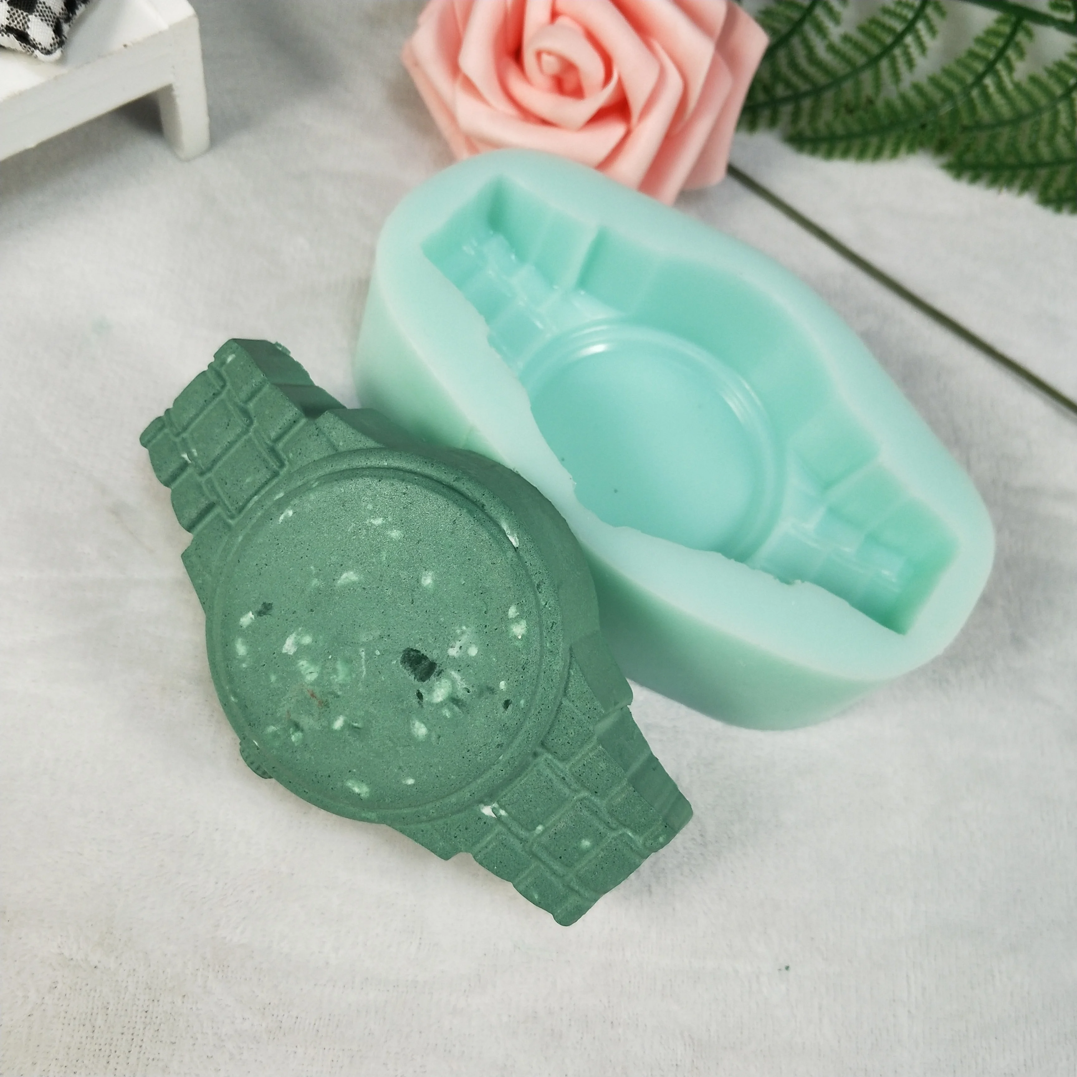 QT0254 PRZY Mold Silicone Watch Molds Watch Soap Molds Gypsum Chocolate Candle Candy Mold Soap Making Clay Resin Moulds