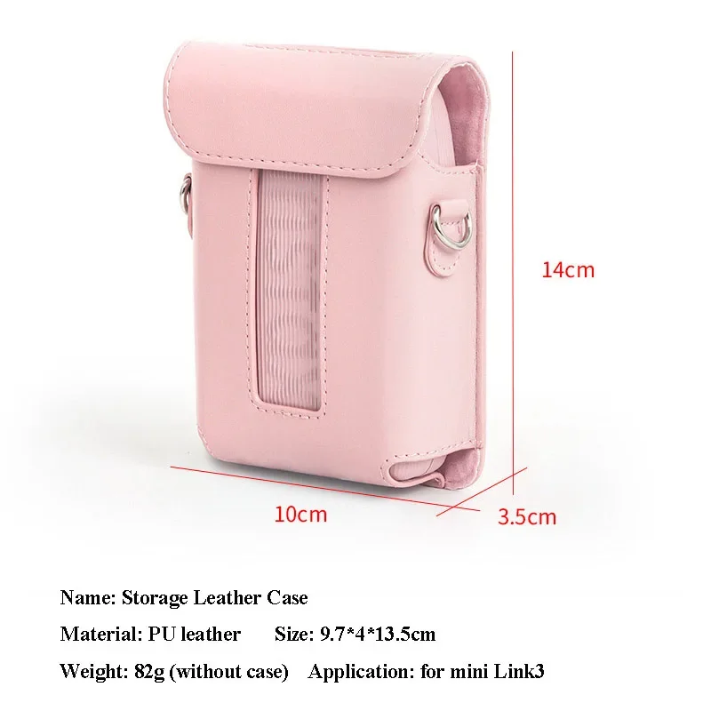 กระเป๋าหนัง PU แบบพกพาสําหรับ Mini Link 3 Perfect Fit ป้องกันพร้อมสายคล้องไหล่สําหรับ Mini Link 3 อุปกรณ์เสริม