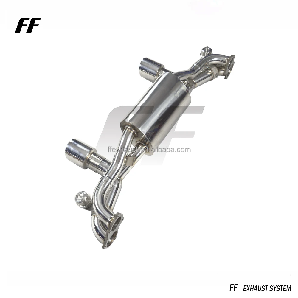 عادم عالي الجودة لبورشه 718 كايمان GTS/GT4/Spyder 2020-2023 4.0T مع نظام أنابيب عادم صمامات كاتم الصوت