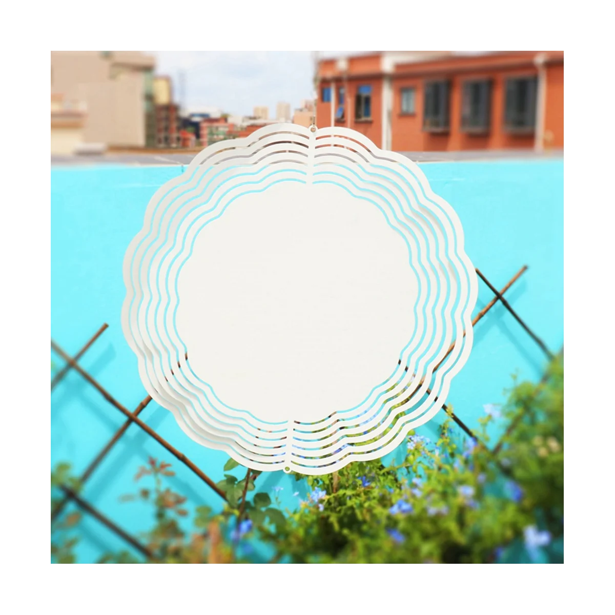 เครื่องปั่นลม3ชิ้น10นิ้วแบบระเหิด3D ลมหมุนแบบแขวนสำหรับตกแต่งสวนกลางแจ้งในร่มสปินเนอร์