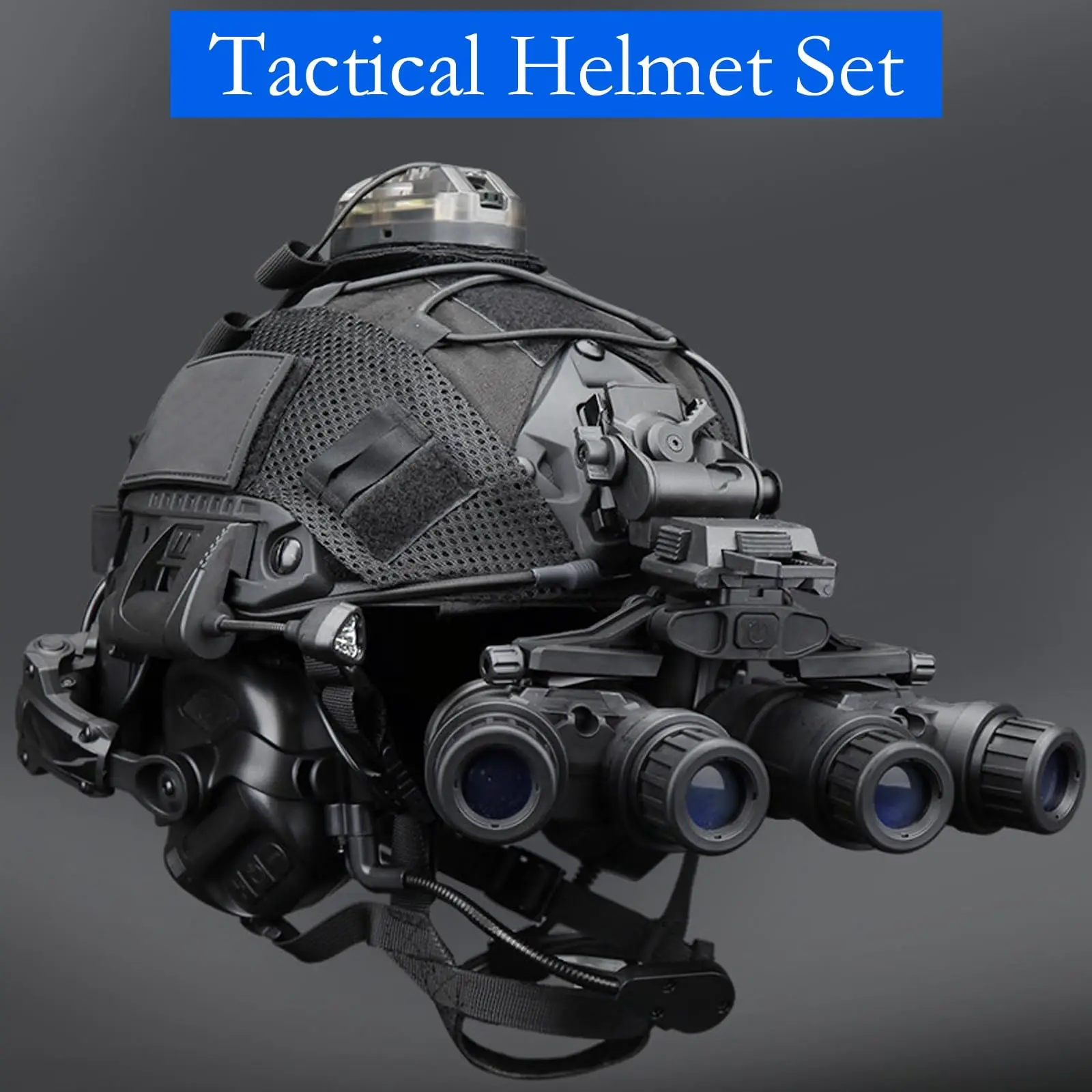 YCTAC Tactical FAST Airsoft Helmet Set with Communication Headset Side‑flip NVG Model for Hunting WarGame Cosplay Outdoor CS