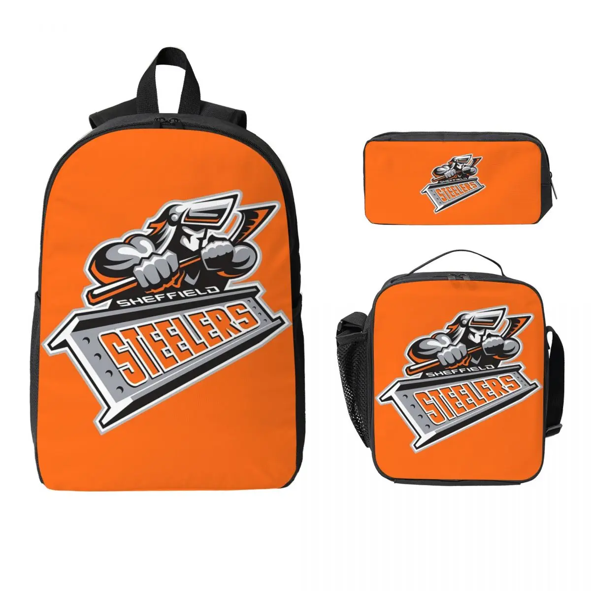

Sheffield Steelers Backpack Student Boys Girls BookBag School Bag Computer Shoulder Bags 3ps Insulated Lunch Bag Pencil Case