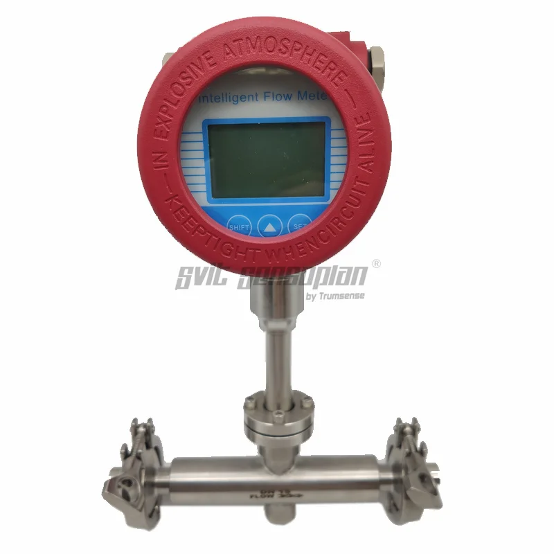 Trumsense STTGMF2000-K15ASI1WSYB DN15 Hydrogen Mass Flow Meter AC220V DC 24V Power 4 to 20mA Pulse RS485 Output Clamp Type