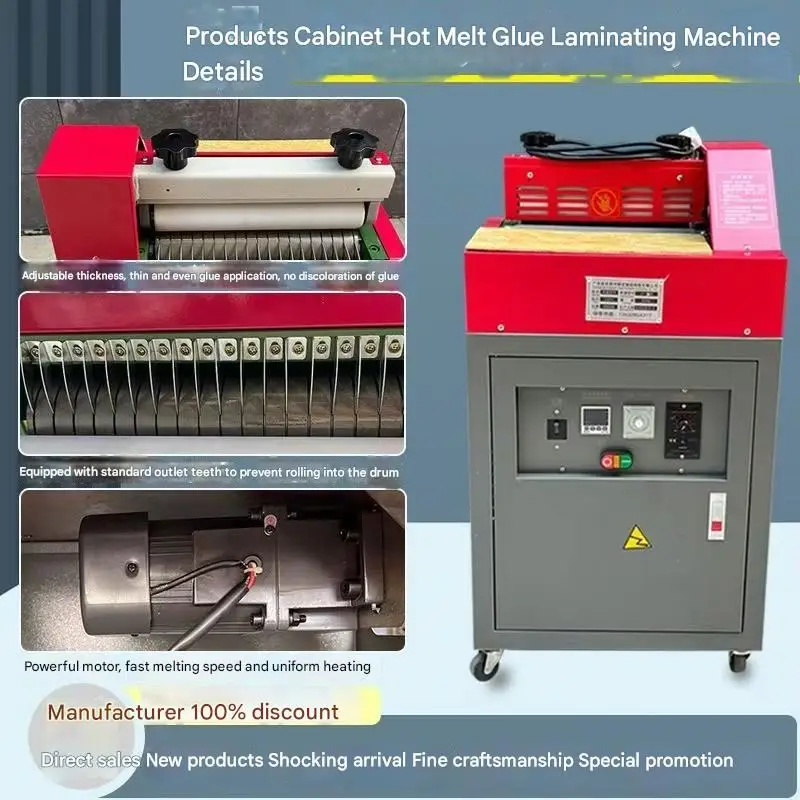 Immagine 6: Applicatore per incollaggio Macchina per rivestimento Carta in pelle Rullo adesivo hot melt Colla hot melt Spalmatura