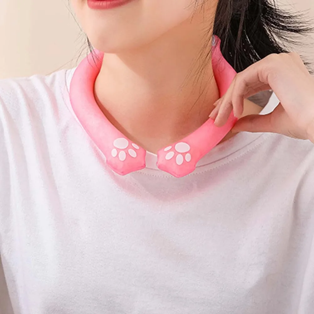 Reusable Neck Cooler Sunstroke Prevention Portable Neck Cooling Tube Lasting Cooling Neck Wraps for Hot Flashes and Fever