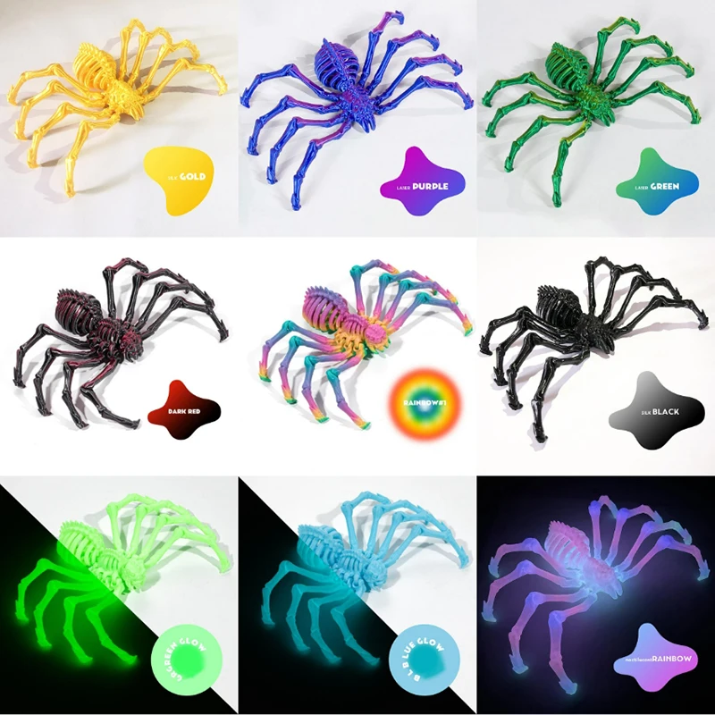 

Новый креативный 3D-печать, большой паук, подвижные и термоусадочные игрушки, забавный паук, настольный декоративный орнамент, подарки на Хэллоуин