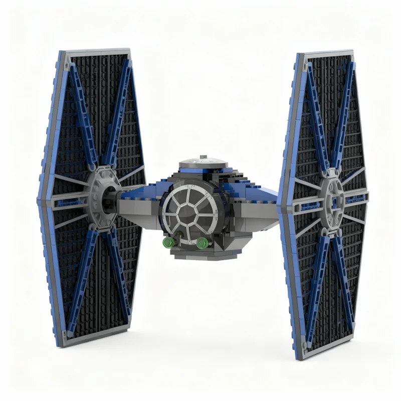 428PCS MOC Space Battle Warrior S Tie Classic Style Model DIY Creative Ideas Assembly Building Blocks Birthday Gift Display Set