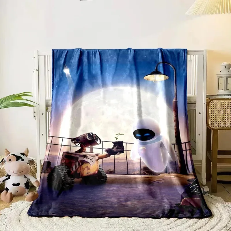 Neue weiche, hautfreundliche Decke mit WALL·E-Aufdruck für Kinder und Erwachsene, Outdoor-Reisen, Heimbedarf, Sofa, Wohnzimmer, warme Decke
