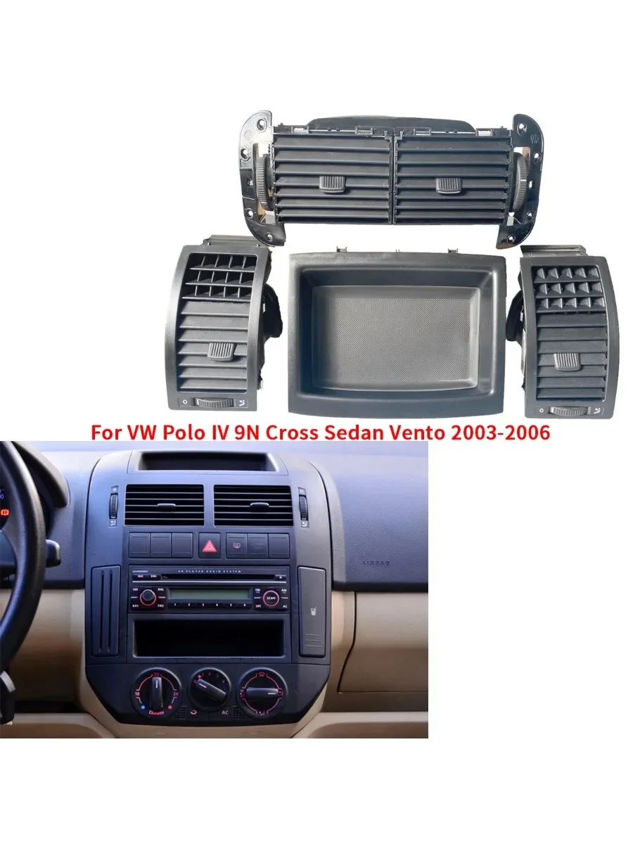 

New Black custom-made Front Dashboard Car AC Air Vent For VW Polo IV 9N Cross Sedan Vento 2003 2004 2005 2006 6Q0819703