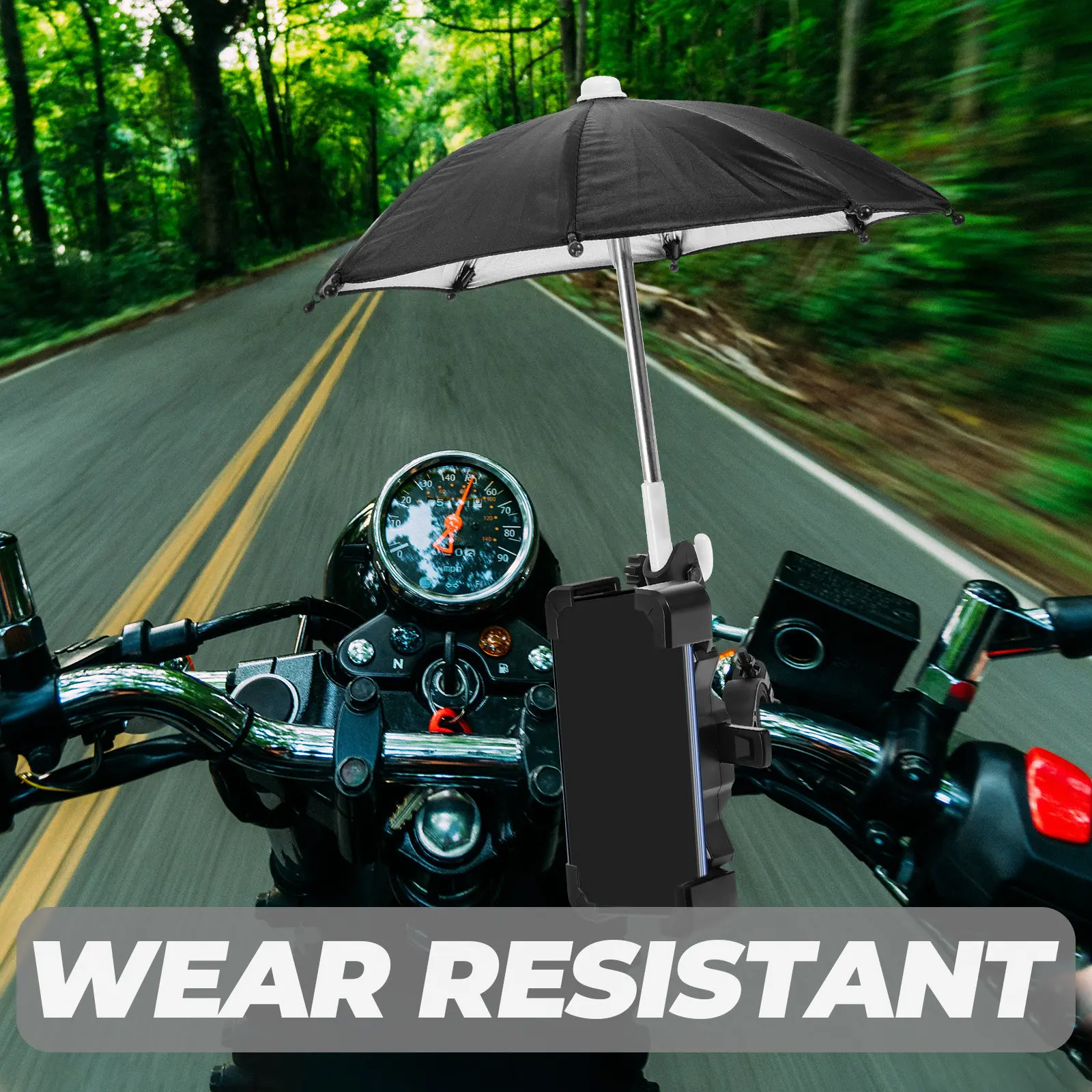 

1Set Electric Bike Phone Holder Bike Handlebar Support Stand Motorbike Phone Rack Umbrella Hands-Free Cycling Navigation Bracket