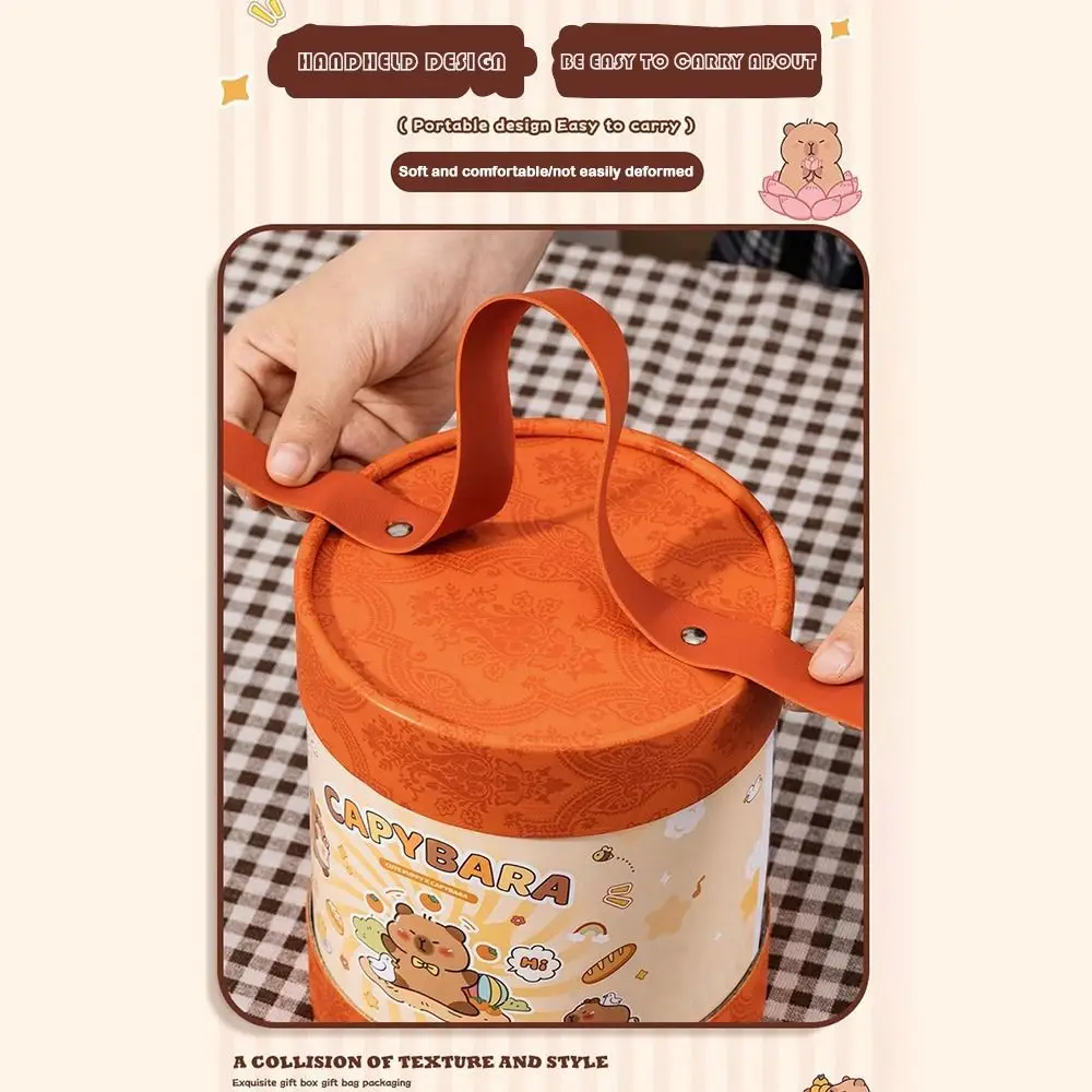 2024 Lovely Stationery Set Portable Abundant Capybara Hug Bucket Versatile Student Prize Gift