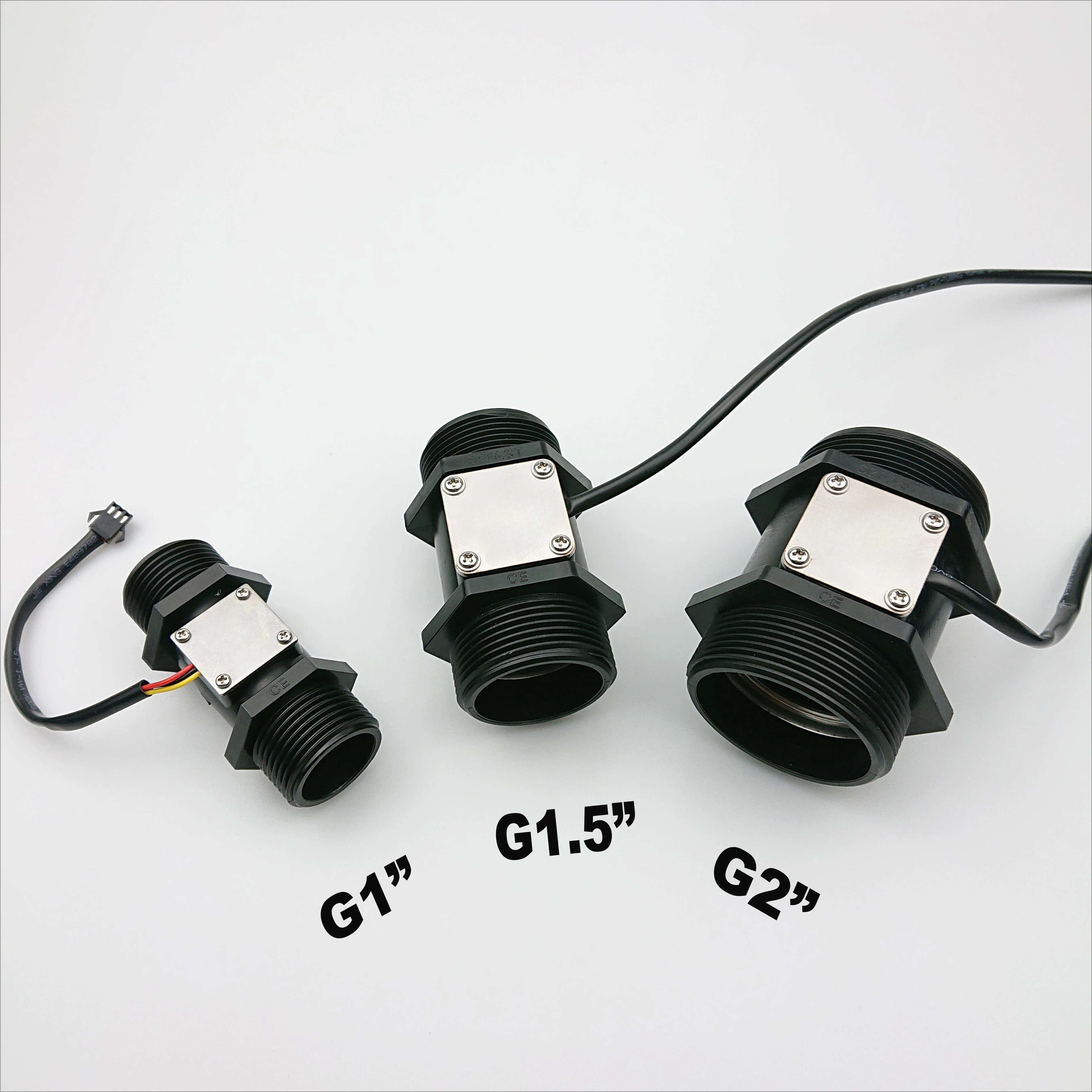 G1 G1.5 G2 Hall Effect Turbine Water Flow Sensor POM Material 3-200LPM Pulse Output 5% Accuracy