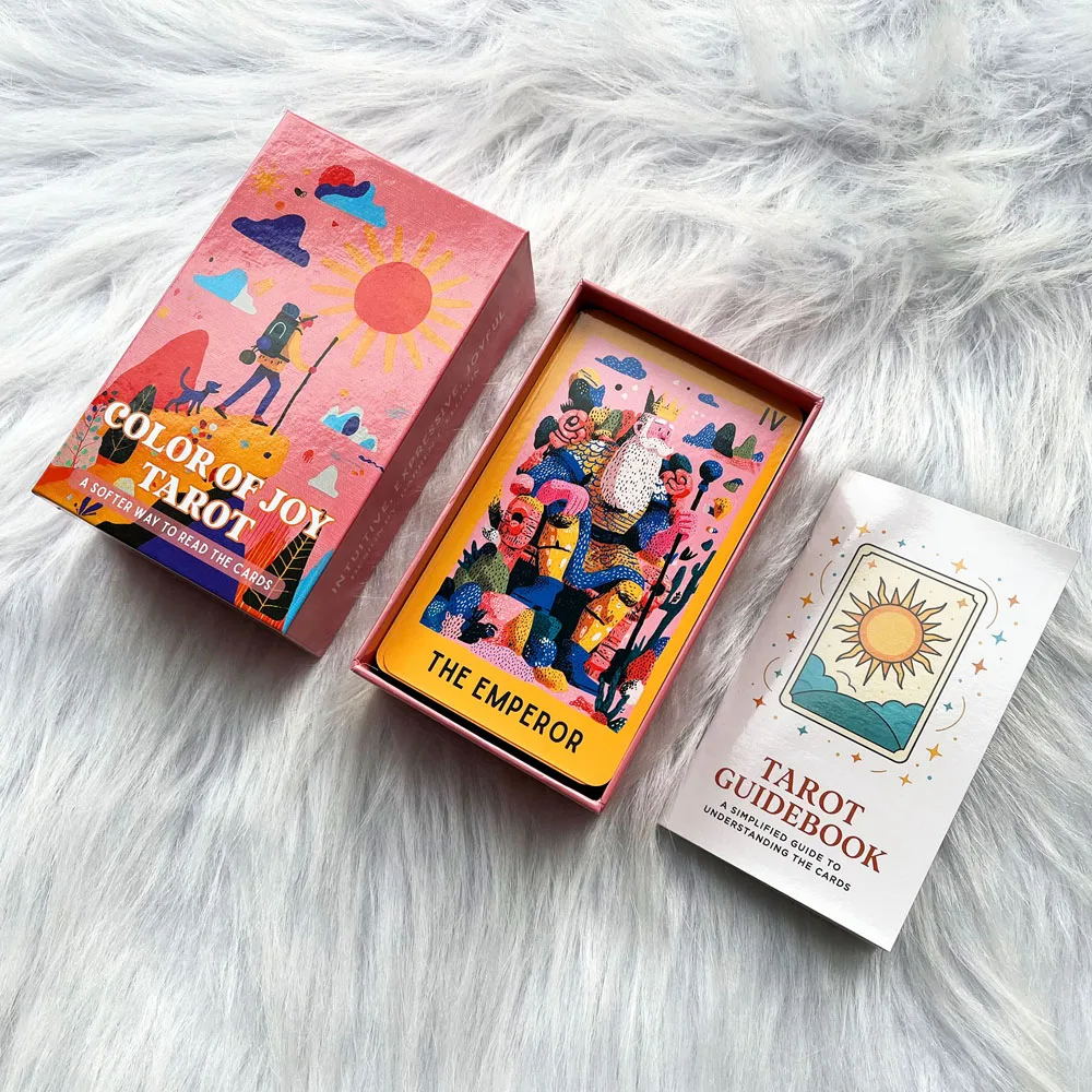 78 Tarot Cards Set,13x8 Cm,Color Of Joy Tarot Deck,Include  PaperInstructions,Classical Tarot System Structure for Beginner