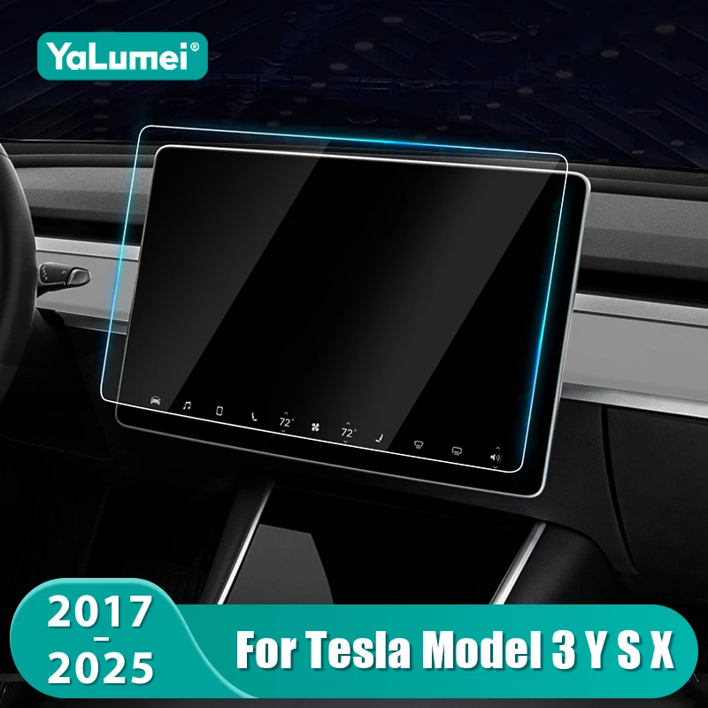 

For Tesla Model 3 Y S X 2017- 2020 2021 2022 2023 2024 2025 Tempered Glass Car Navigation Screen Film Stickers Accessories