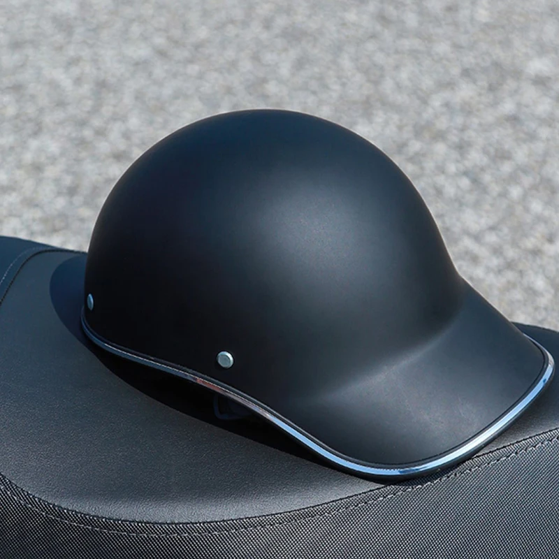 Capacete da motocicleta boné de beisebol estilo meia face capacete scooter elétrico bicicleta masculina e feminina clássico anti-uv segurança