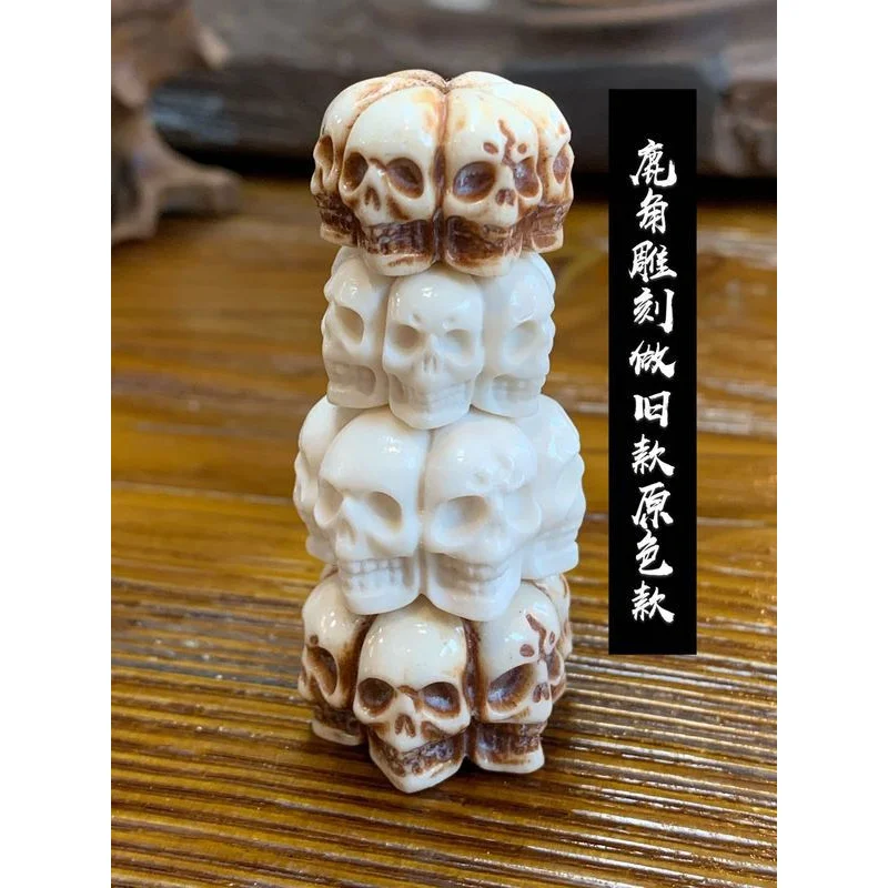 Deer Antler Six-Petal Skull Accessory Peace Dunzi Cultural Plaything Set