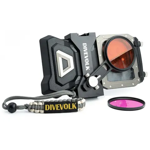 다이브볼크 씨터치 4 맥스 확장 클램프 및 다이빙 필터 키트, 아이폰 및 안드로이드 스마트폰용