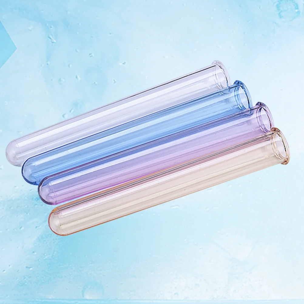 

4 Pcs Acrylic Test Tube Tubes for Wine Making Round Bottom Clear Cocktail Party