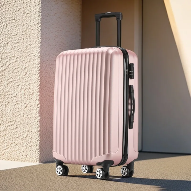 small-20-inch-carry-on-suitcase-high-aesthetic-pullman-durable-short-trip-women's-password-box-pc-abs-material-with-phone-holder