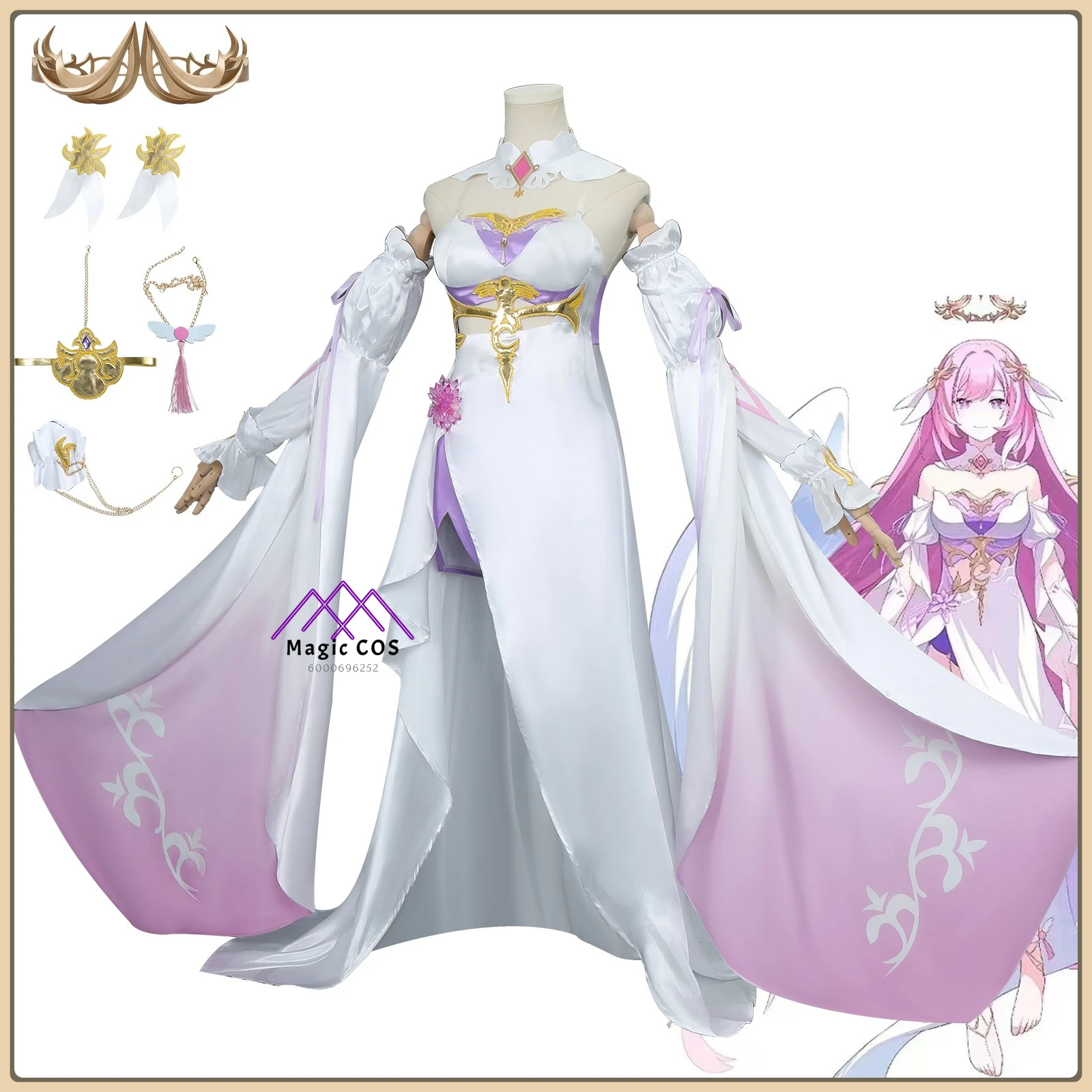 

Honkai Impact 3rd Ailixiya Cosplay Costume Anime Angel Set High Quality Full Set Anime Outfit for Women Anime Exhibition Party