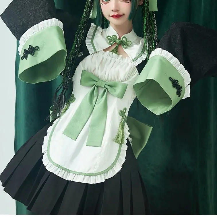 

New Chinese Style Vintage Lolita OP Princess Dress Women Sweet Bow Apron Hanfu New Year Party Cosplay Mini Dresses Y2k Vestidos