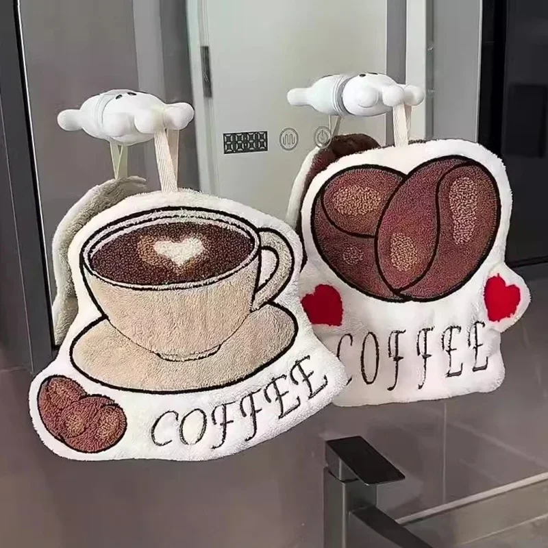 منشفة اليد ماصة منشفة المطبخ قماش اليد الحمام قماش اليد الكرتون مناشف اليد منشفة معلقة مريحة لليد