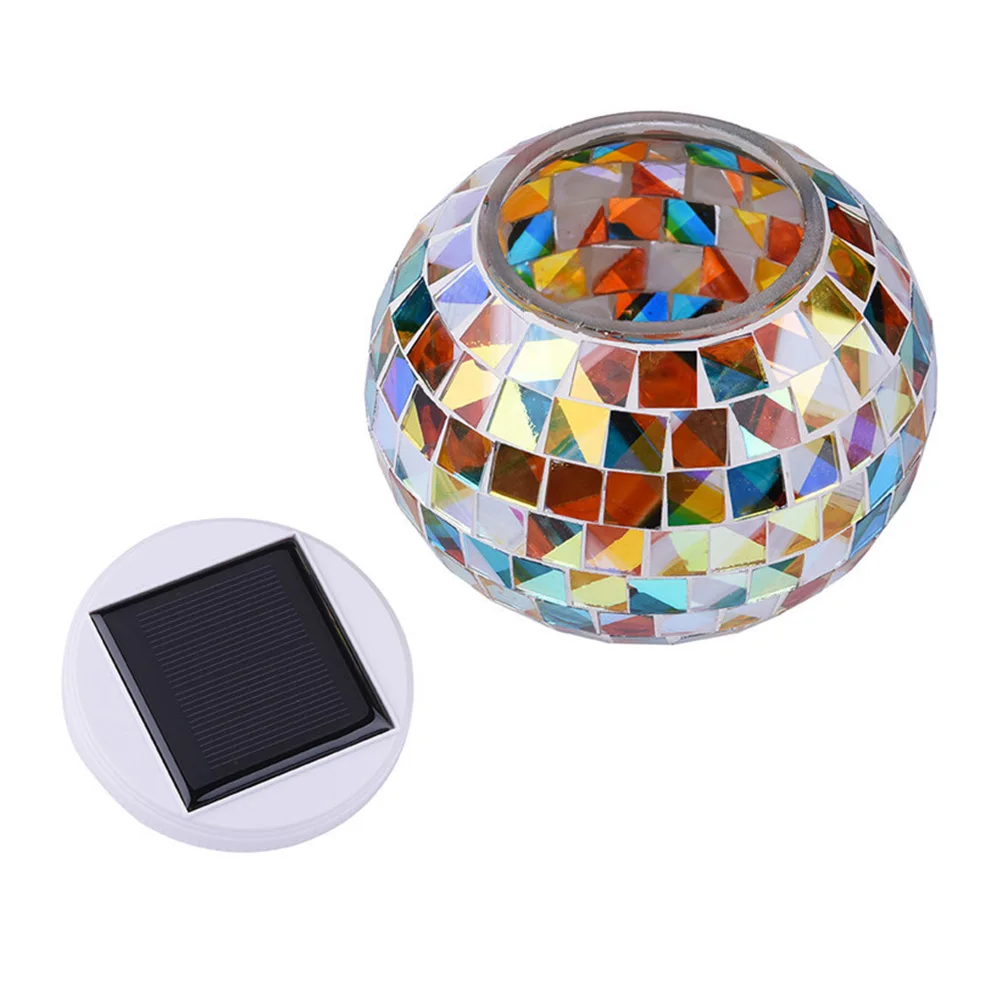 

Solar Powered Lawn Lights Glass Lamp Outdoor LED Durable Bright Color Modes Switch Portable Low Dissipation