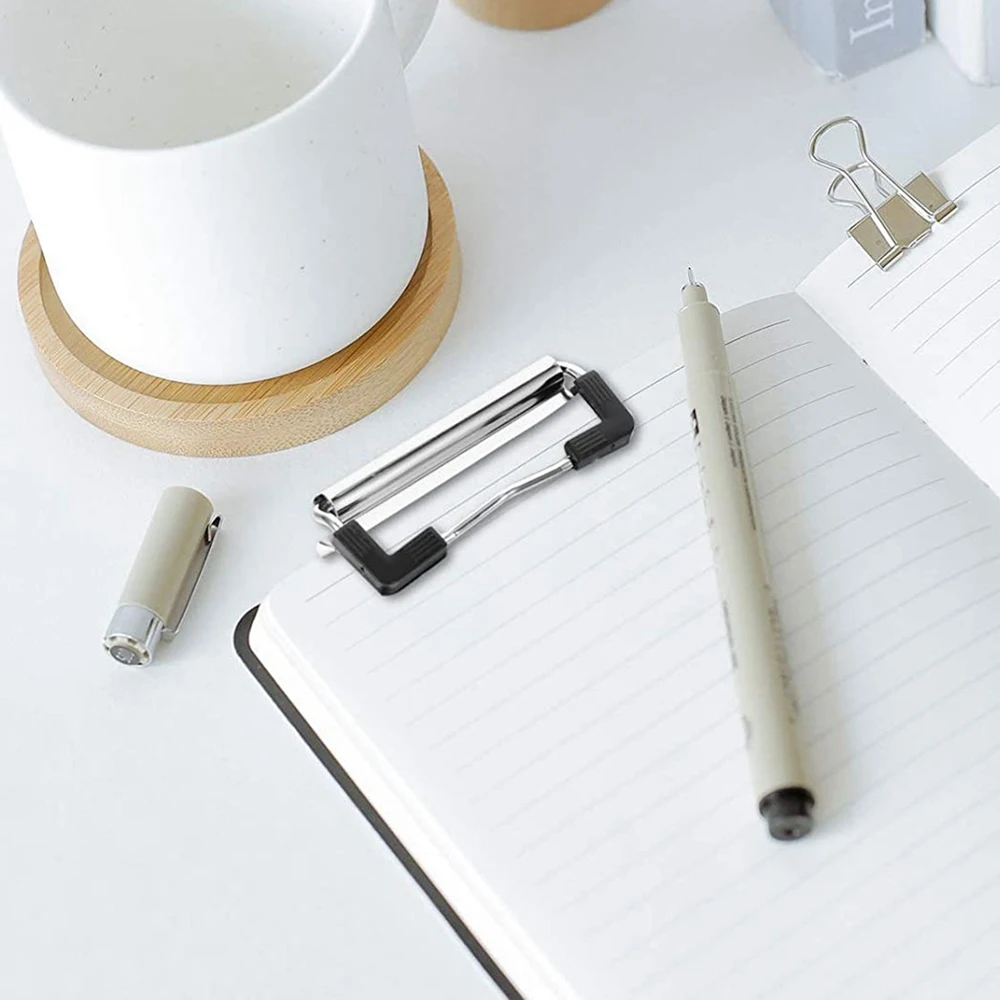 ABNH 50 قطعة الحافظة كليب يمكن تركيبها الصلب مجلس كليب الحافظة كليب القرطاسية مشبك معدني الربيع كليب مجلد المدرسة #3