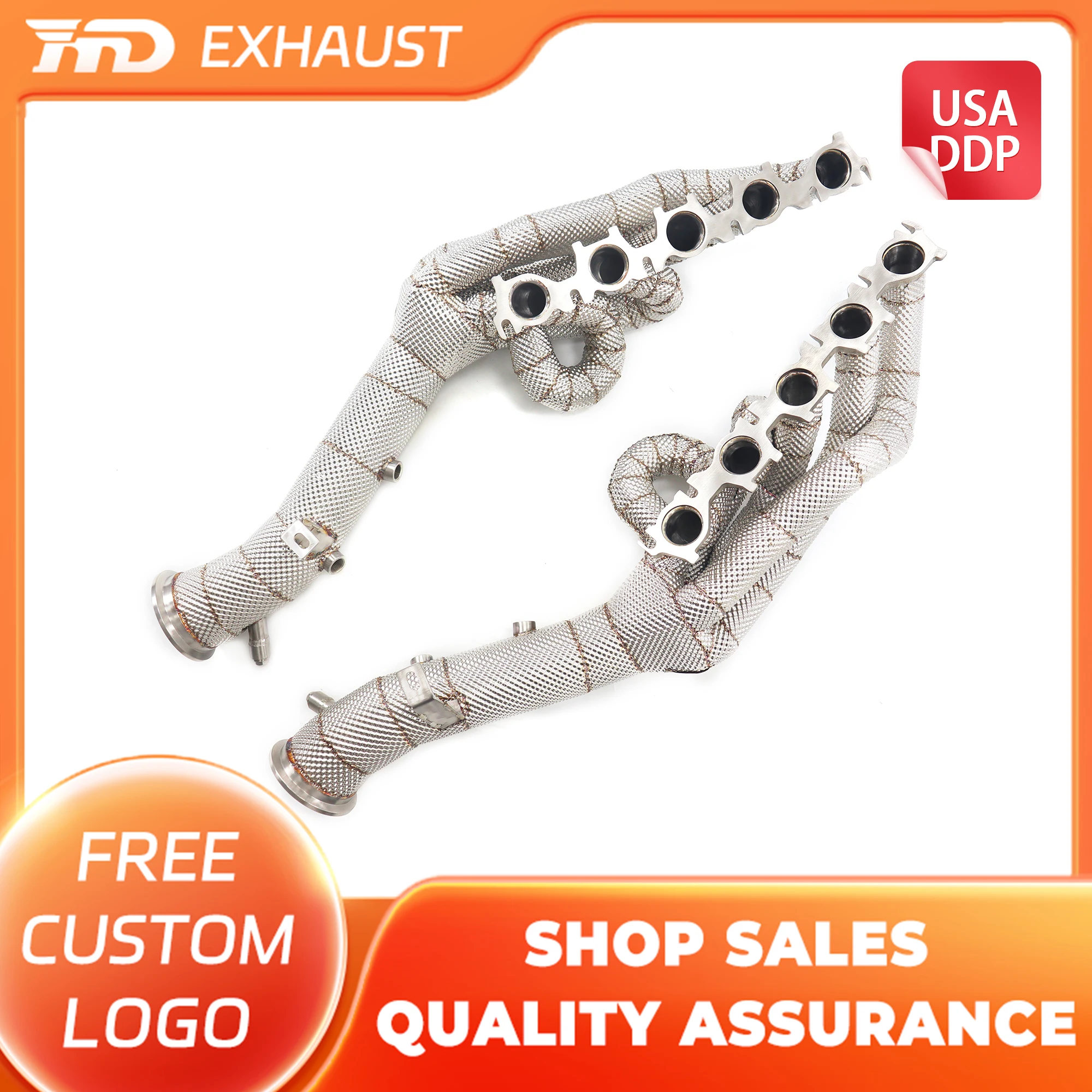 

HMD Hot Sales SS304 Manifold for Lamborghini Huracan EVO STO 2024+ Performance Exhaust With Heat Shield