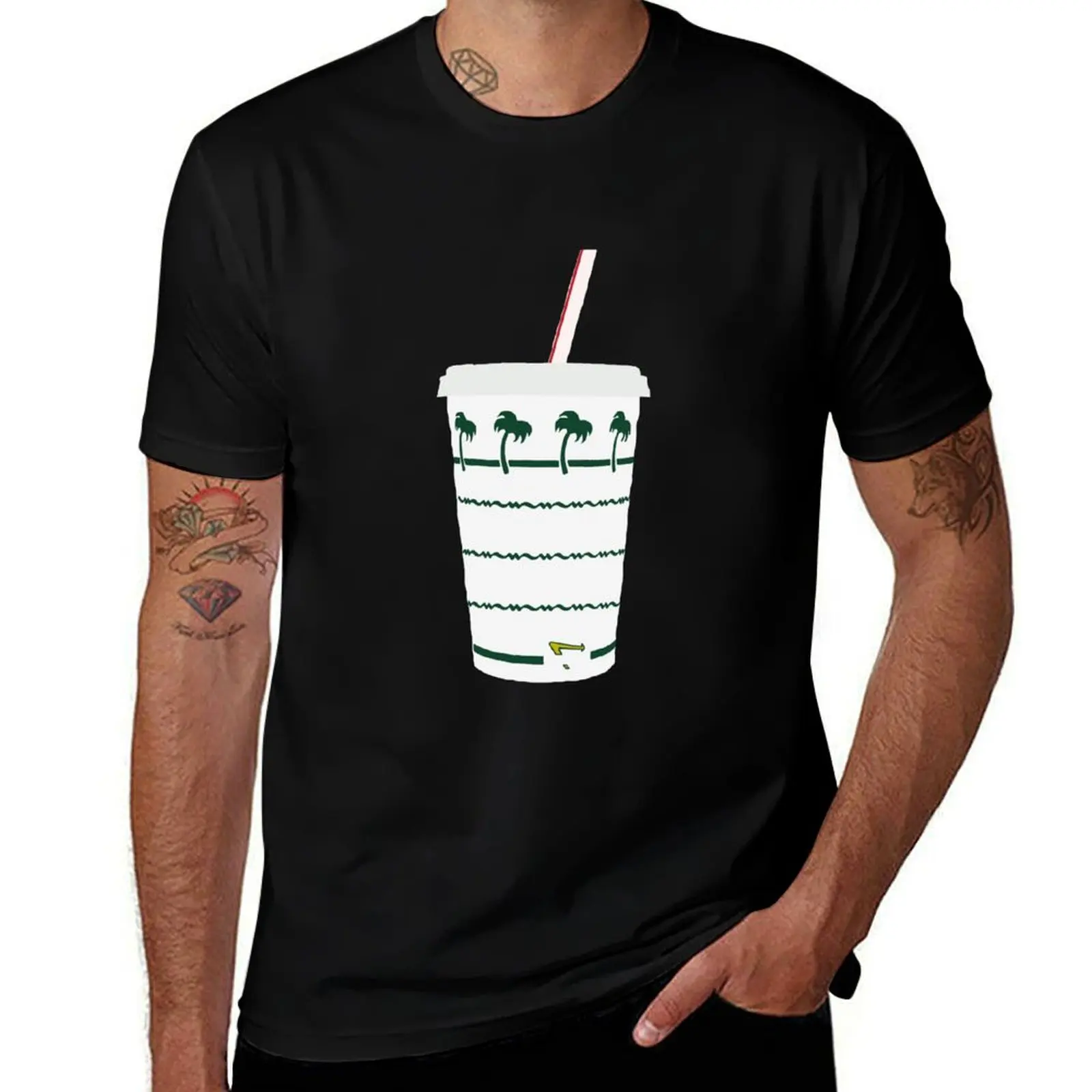 Camiseta In n Out Burger Shake Cup, camisetas con estampado personalizado para hombre, camiseta divertida de algodón para hombre, camiseta de verano