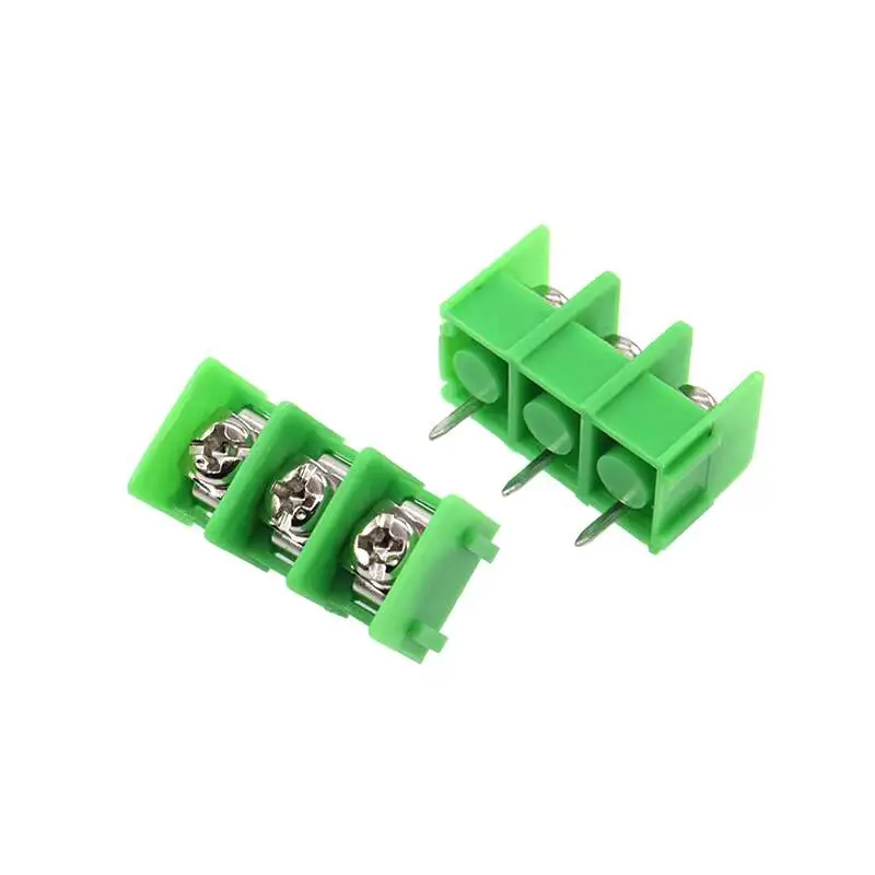 5 Stück grüne Klemmenleiste KF7.62mm, Barrier-Typ, 2P3P, verbindbar, PCB-Abstand 7,62mm – Detail 2