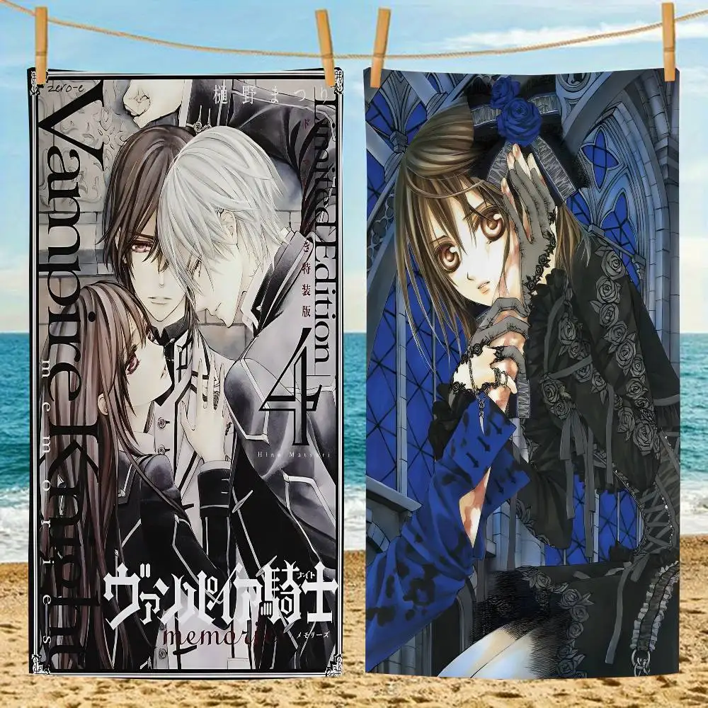 Vampire Knight Anime Beach Towel Colorful Bath Towels for Girl Microfiber Quick Dry Custom Sand Free Beach Yoga Spa Gym Pool