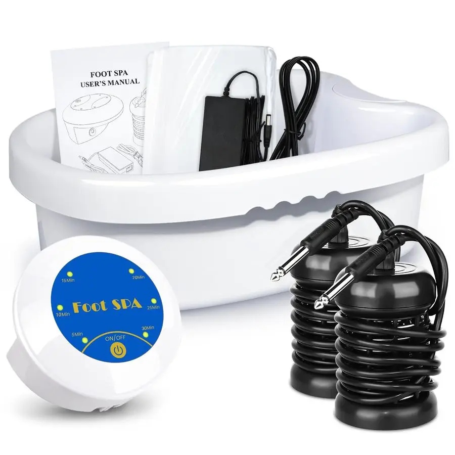 

Foot Bath Detox Machine, Portable Foot Detox Machine for Home, SalonLevel Ionic Foot Spa Machine with Basin, 100 Basin Liners, T