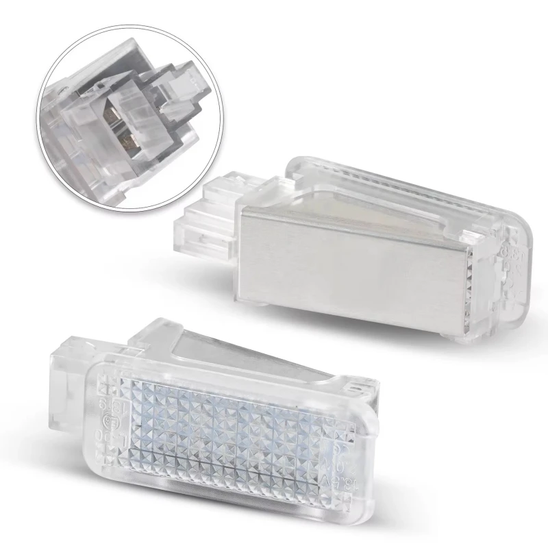 For Skoda Fabia Octavia Roomster Superb Rapid Kodiaq 2pcs LED Footwell Under Courtesy Light Luggage Trunk Glove Box Lamps view 2