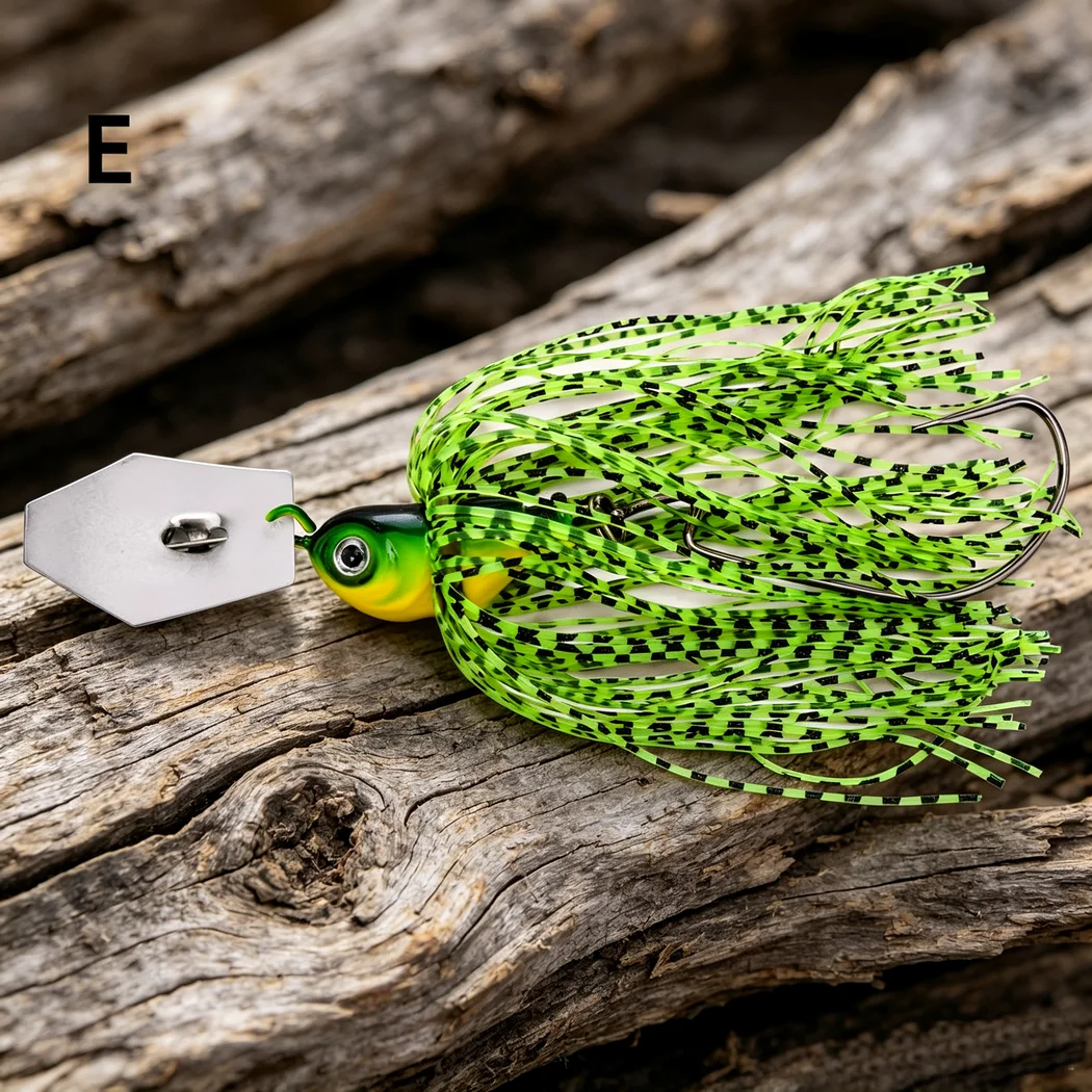 1 Stück Angelköder Chatter Bait Spinner Bait 7G/10G/14G Blade Jig Needle Stinger Dancer Buzzbait Wobbler Chatterbait für Barsch und Hecht