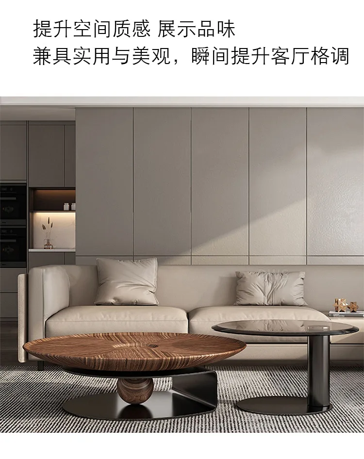 Minimalist rock slab coffee table modern style living room home creative personality small coffee table