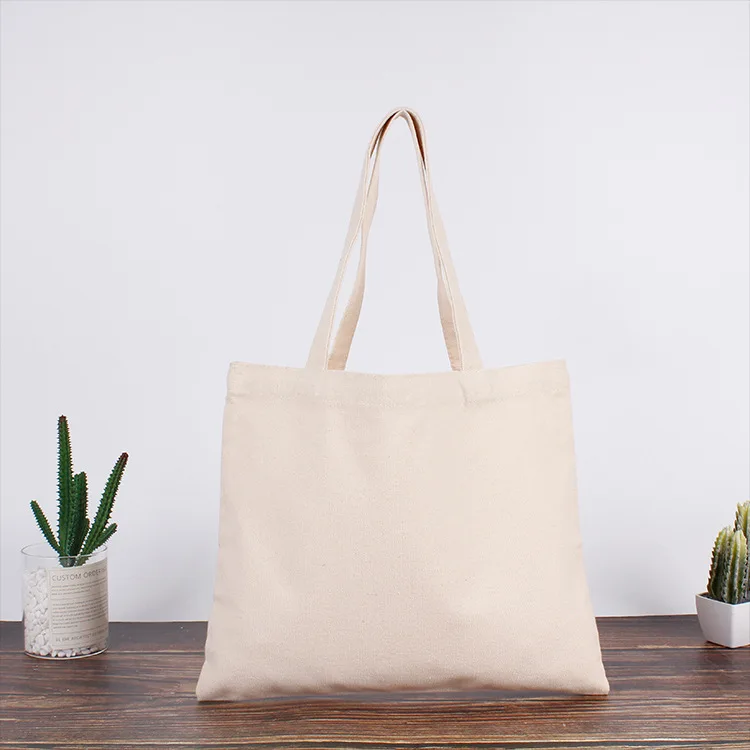 100pcs/Lot Wholesales Reusable Eco-friendly Promotional Plain Canvas Cotton Tote Bag Can Custom Print Shopping Bags DESIGN BAG