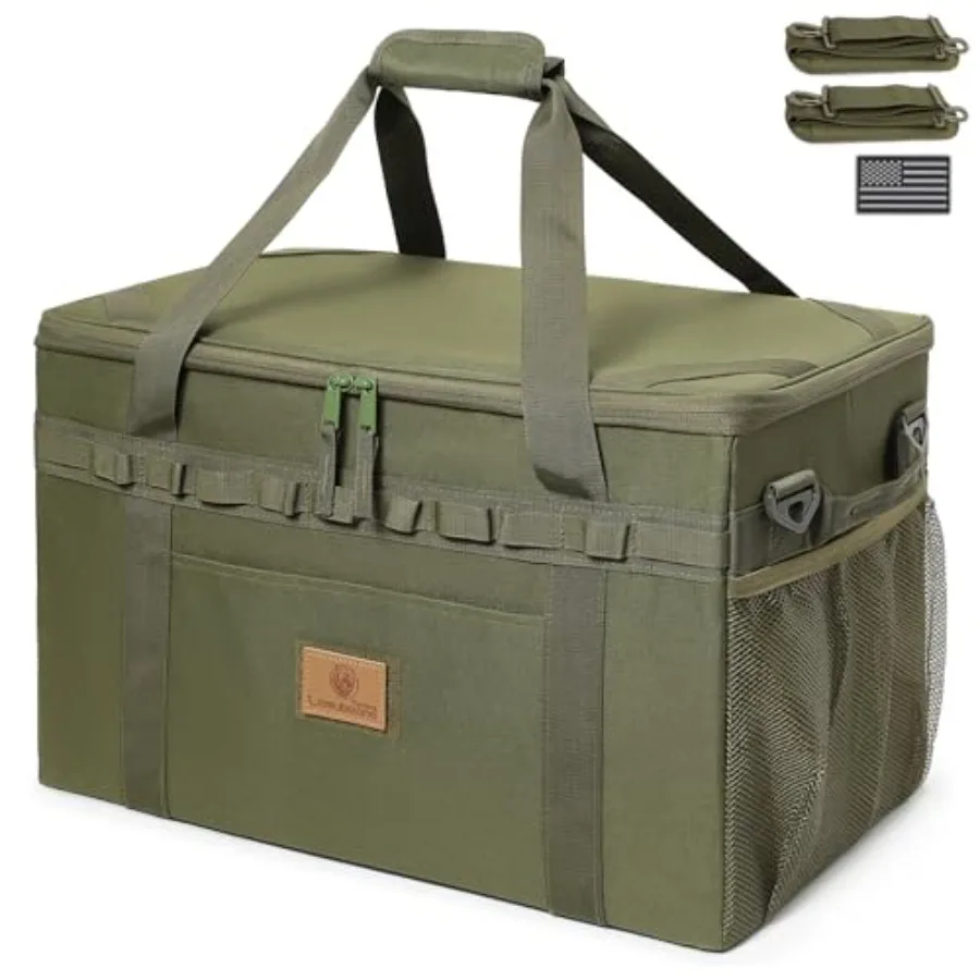 

Тактическая сумка-органайзер для кемпинга с держателем для топора и плечевым ремнем для организации уличной кухни, из прочного полиэстера