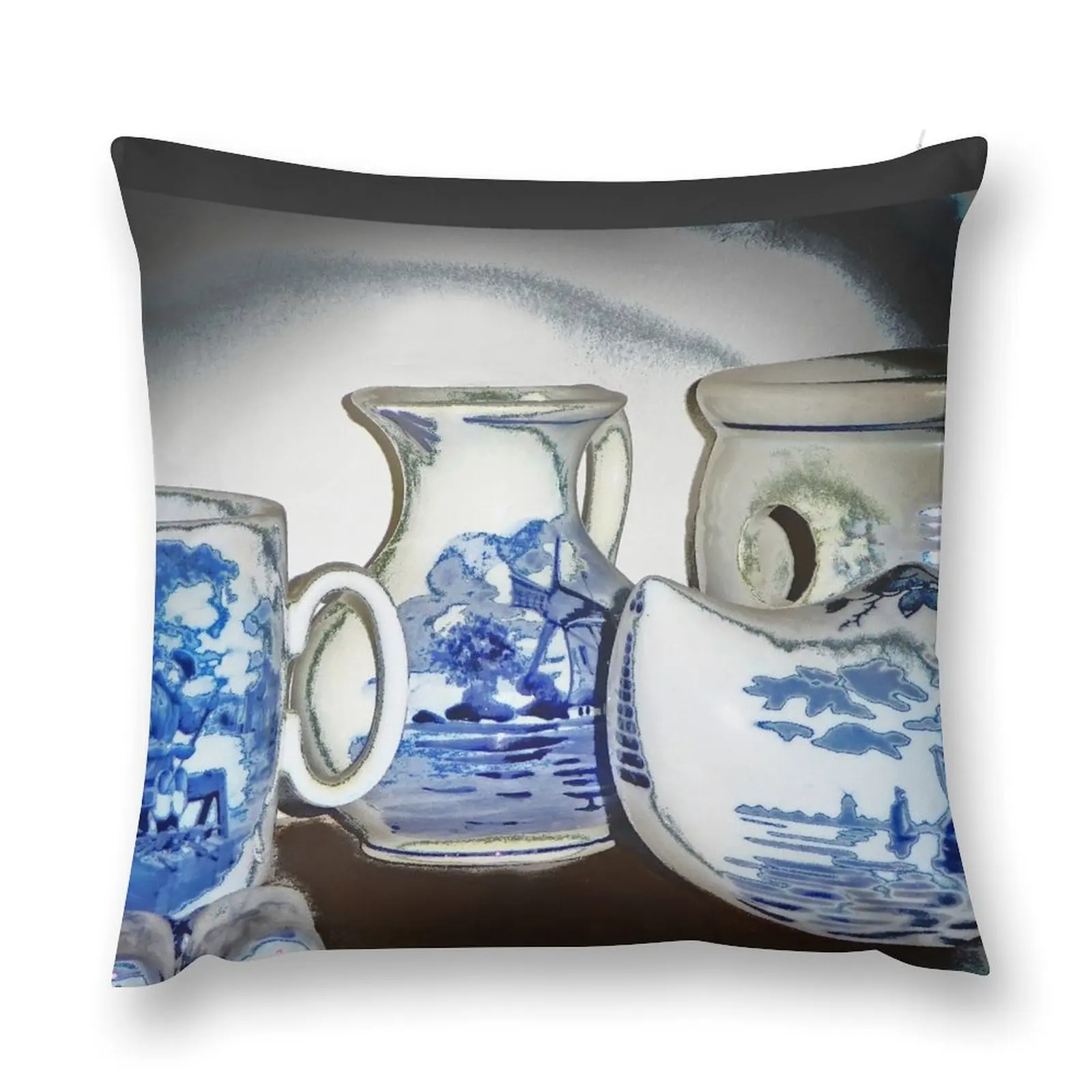 

Blue Delft Throw Pillow Sofa Covers christmas decorations 2025 ornamental pillows pillow