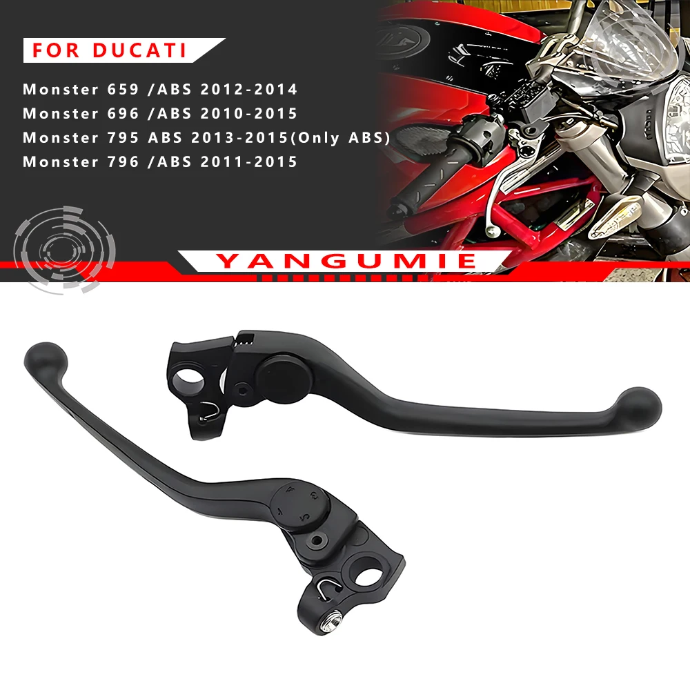 Anti-Slip Grooved Handle Levers for DUCATI Monster 696 796 ABS Scrambler 800 1100, Motorcycle Riding Accessories