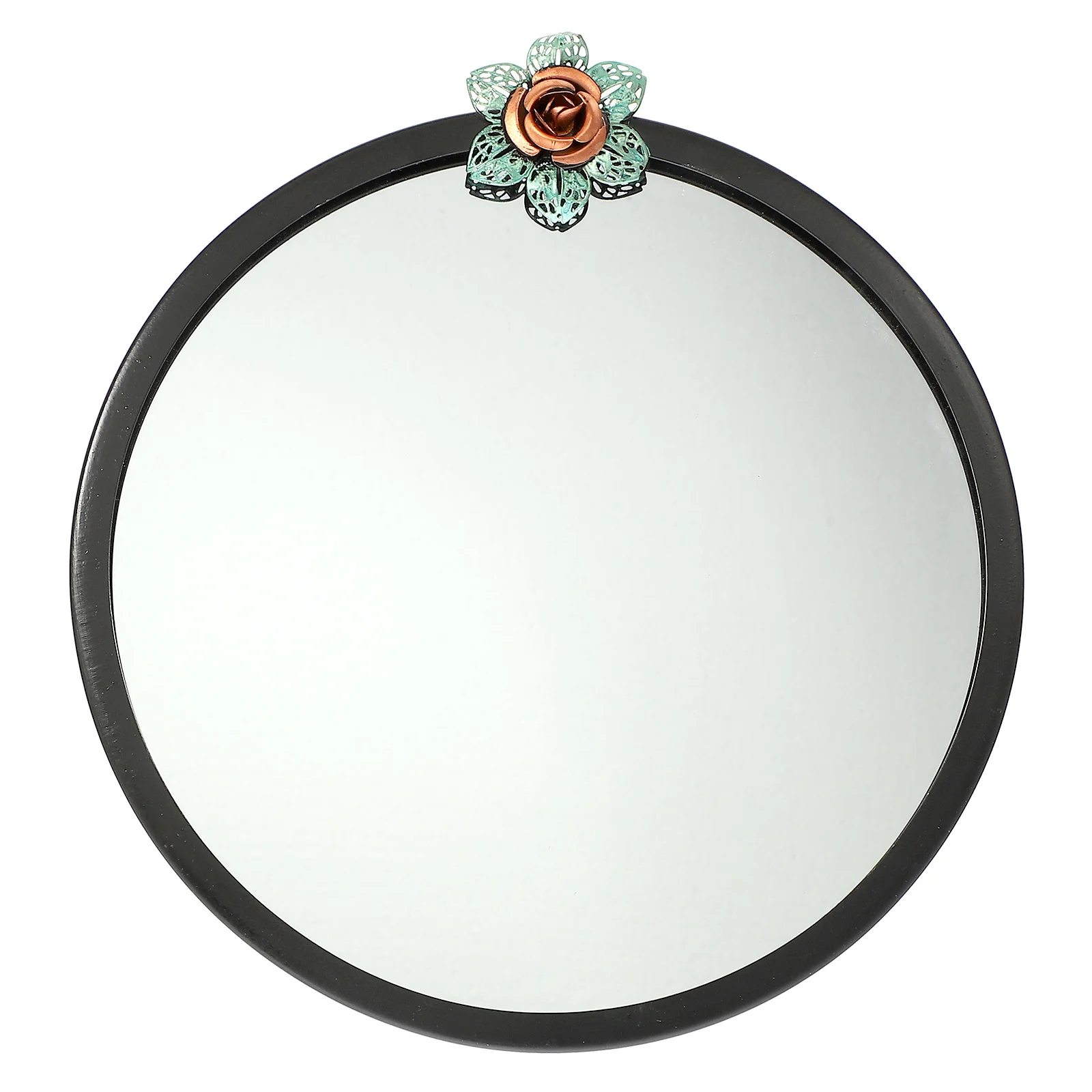 Badezimmer-Eisenspiegel, rund, zur Wandmontage, dekorativ, zum Aufhängen, Make-up-Kosmetikspiegel, schlicht, schick, Wanddekoration, Make-up-Zubehör